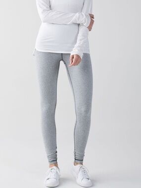 lululemon athletica Wunder Under Leggings - Heathered Black & White